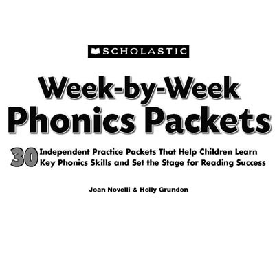 学乐入门级练习册Scholastic Week by Week Phonics Packets