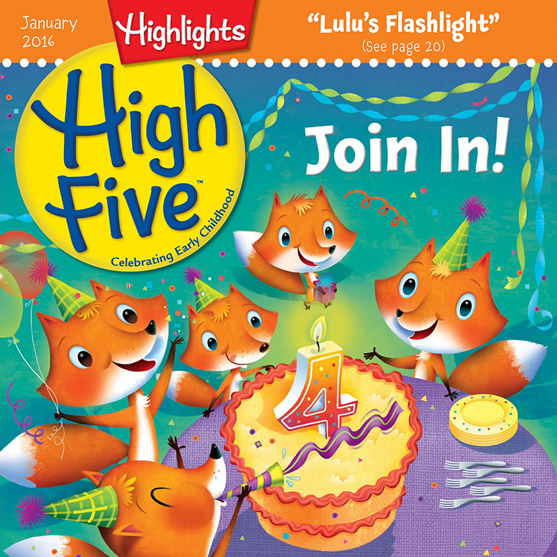 美国儿童杂志Highlights High Five (2-6岁 2016年12本高清原生P
